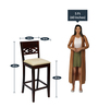 Squad Solid Wood Bar Stool in Rustic Teak Finish