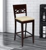 Squad Solid Wood Bar Stool in Rustic Teak Finish