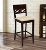 Squad Solid Wood Bar Stool in Rustic Teak Finish