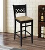 Squad Solid Wood Bar Stool in Rustic Teak Finish
