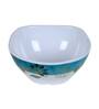Square 18 Pcs White & Blue Melamine Dinnerware Set