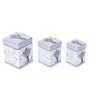 (Set of 3) Lavender Square Storage & Jar Containers