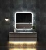 Square Backlit Multicolour Glass Led Wall Mirror