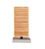 Square Bamboo table lamp with White wood base -41