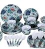 Square Blue Floral (Set of 41) Blue Melamine Dinner Set