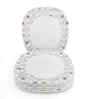 Square Buffet Plate Set   Candy Blocks 12.5  , Stain Free, Glazed Finish, Pure Melamine ,6 Nos.