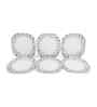 Square Buffet Plate Set   Candy Blocks 12.5  , Stain Free, Glazed Finish, Pure Melamine ,6 Nos.