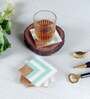 Green & White Resin Coaster Set of 4