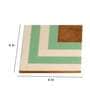 Green & White Resin Coaster Set of 4