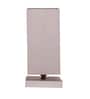 Square Grey Cotton table lamp with White wood base -47