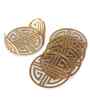 Round Jali Coasters Gold
