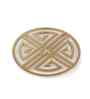 Round Jali Coasters Gold
