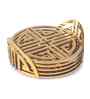 Round Jali Coasters Gold