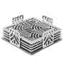 Square Jali Coasters Silver