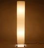 Beige Fabric Shade Floor Lamp with Black Base