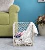 Square Macrame Cotton & Jute Laundry Basket