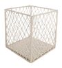 Square Macrame Cotton & Jute Laundry Basket