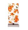 Square Multicolor Cotton table lamp with White wood base -55