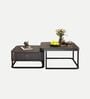 Square Nesting Coffee Table In Black Finish (Set of 2)