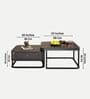 Square Nesting Coffee Table In Black Finish (Set of 2)