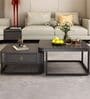 Square Nesting Coffee Table In Black Finish (Set of 2)