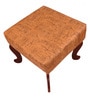 Square Fabric Seating Stool in Beige Colour