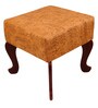 Square Fabric Seating Stool in Beige Colour