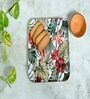 Multicolor Iron Tropical paradise 2 Pcs Platter With Dip Bowl
