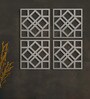Square Silver MDF Jharokha