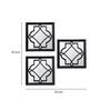 Plastic Square Wall Mirror In Black