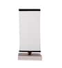 Square white & black Cotton table lamp with White wood base -48