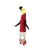 Penguine Red & Cream Fabric Dog Toy