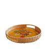 Squeeze the Day Rattan Carry Tray ( Round)