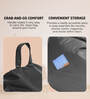 Squivo 3XL Leatherette Bean Bag  Filled with Beans WithFootrest, Cushion & Pocket In Black & Grey Colour