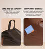 Squivo 3XL Leatherette Bean Bag Filled with Beans With Footrest, Cushion & Pocket In Brown & Tan Colour
