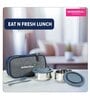 Varmora SS Eat N Fresh Stainless Steel Lunch Box Including Set of 2 Containers (300 ml Each) Insulated Bag