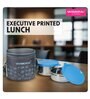 Varmora SS Executive Printed Assorted Stainless Steel Tiffin Lunch Box Set of 2 Containers (390 ml and 520 ml)- Blue
