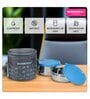 Varmora SS Executive Printed Assorted Stainless Steel Tiffin Lunch Box Set of 2 Containers (390 ml and 520 ml)- Blue