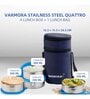 Varmora SS QuattroStainless Steel Lunch Box for Office, 390 ML- 4 Containers