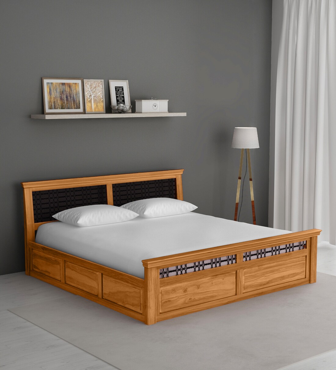 Buy Stafford Sheesham Wood King Size Bed In Scratch Resistant Rustic