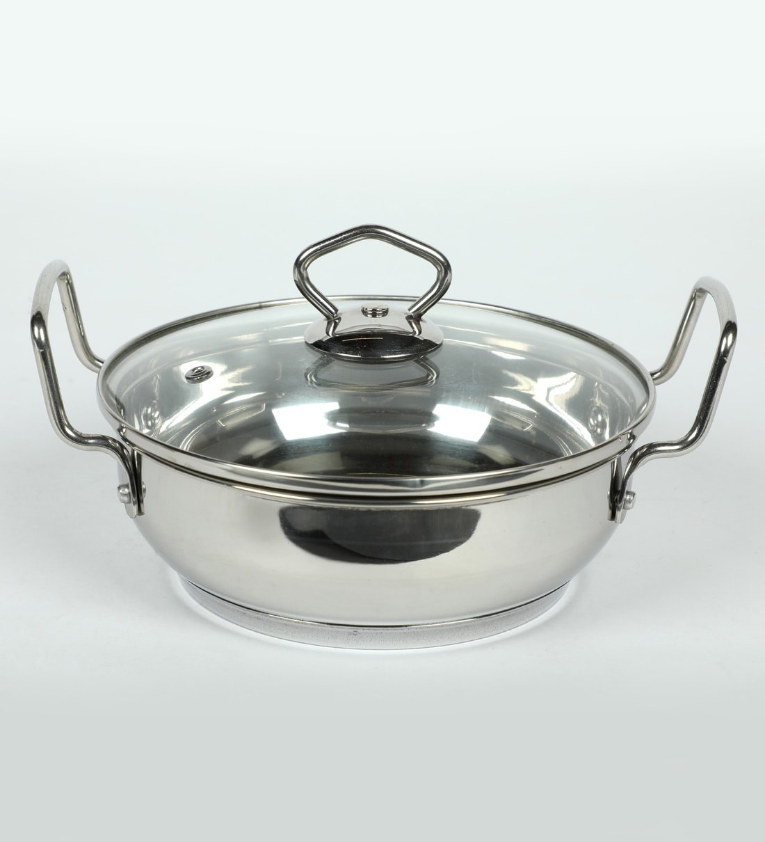 Buy Induction Base Stainless Steel Kadai With Lid, 18 Cm, 1.5 Ltr By