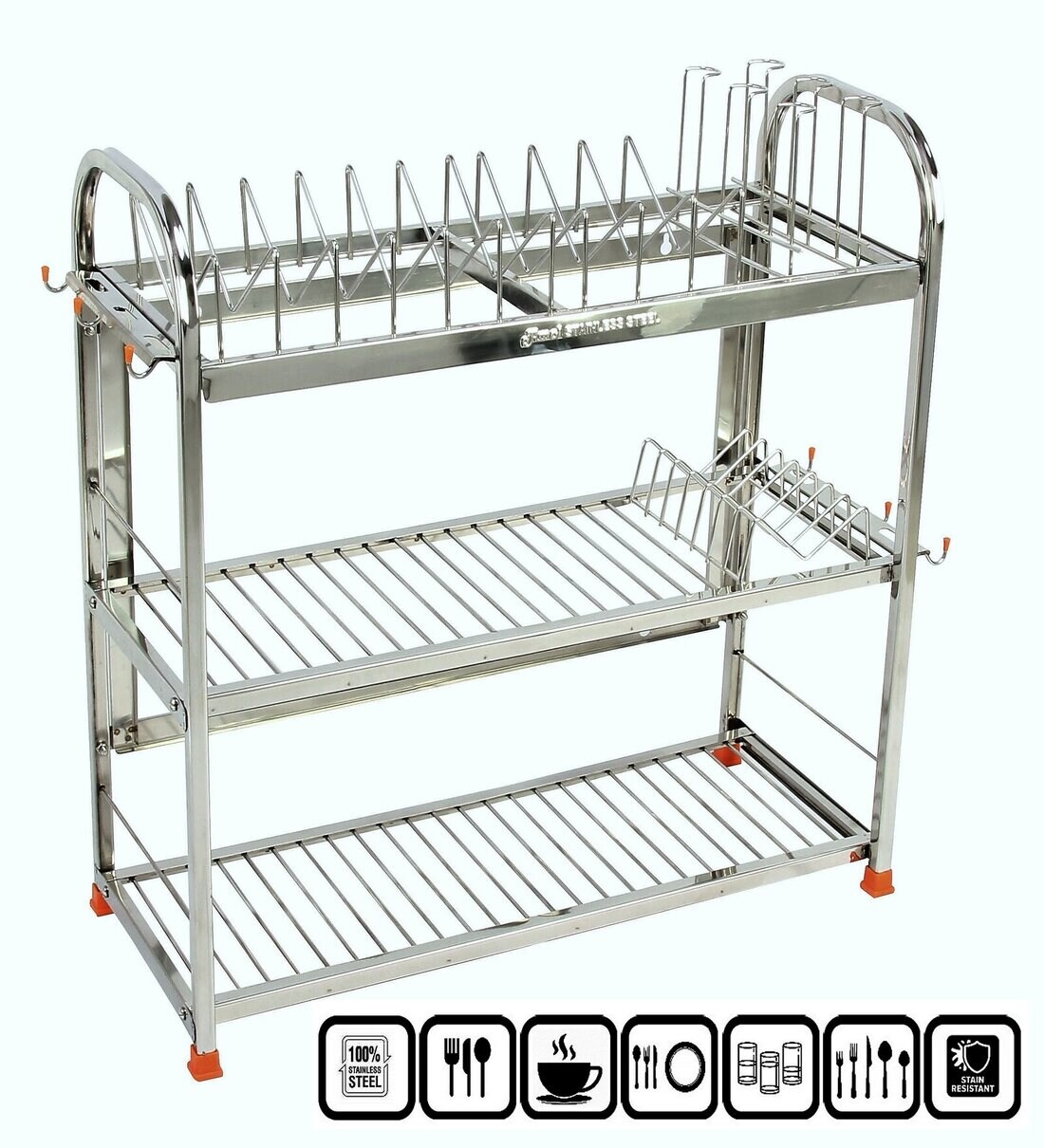 Buy AMOL Steel Stainless Steel Kitchen Rack 2 Tier Online at Best Prices in  India - JioMart.