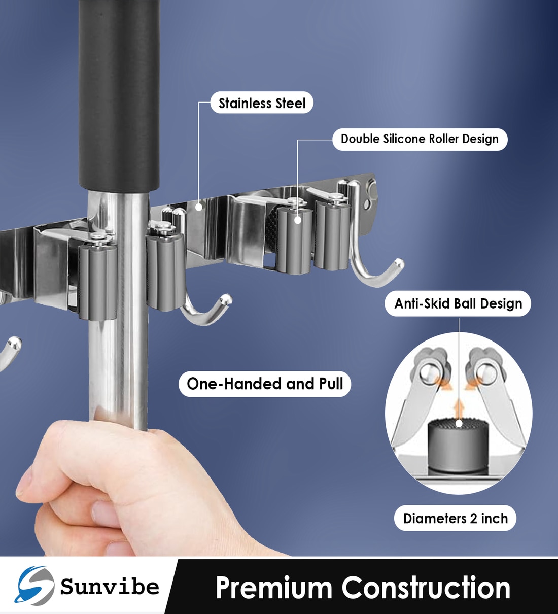 Buy Stainless Steel Racks with Hooks Heavy Duty Wall Mounted