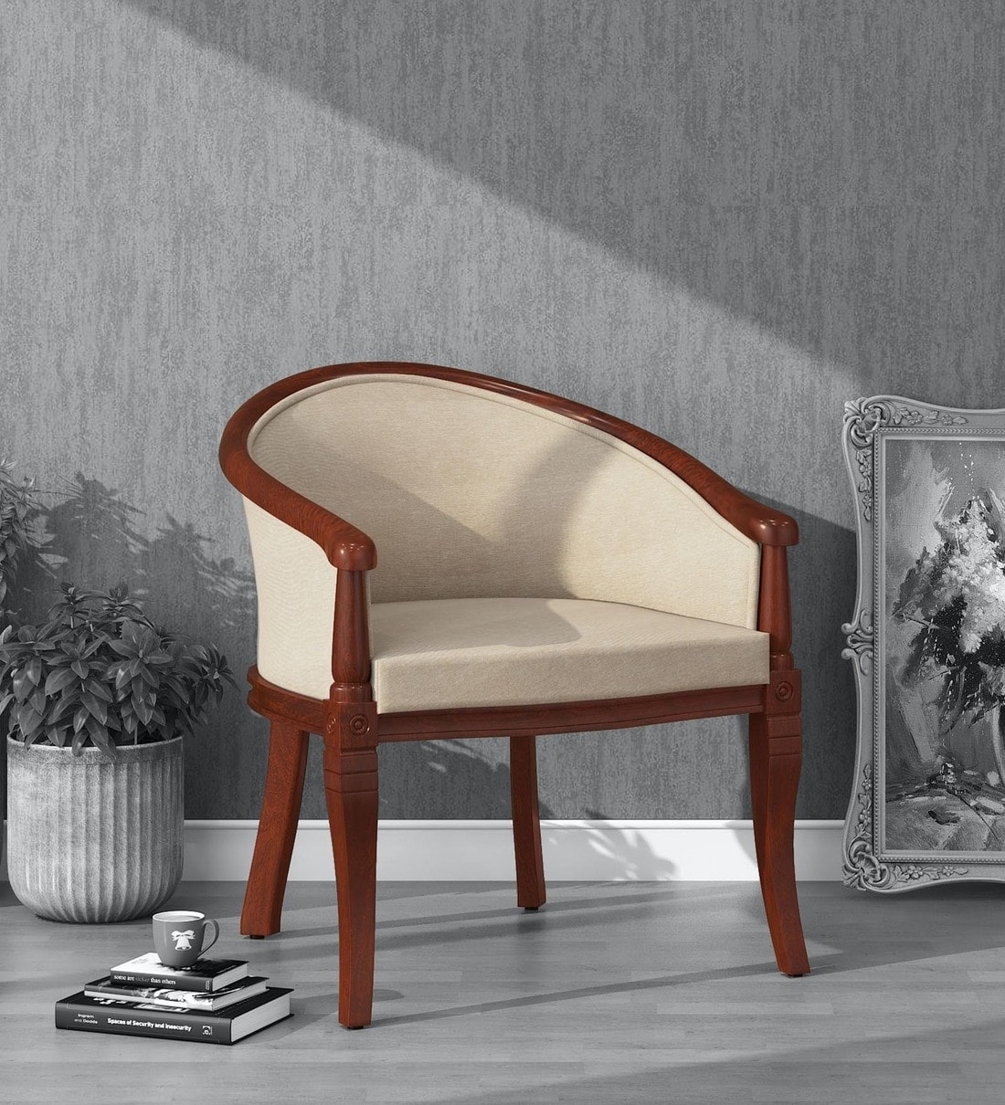 Buy Stalley Solid Wood Arm Chair In Honey Oak Finish Amberville By Pepperfry Online Upholstered Armchairs Chairs Furniture Pepperfry Product