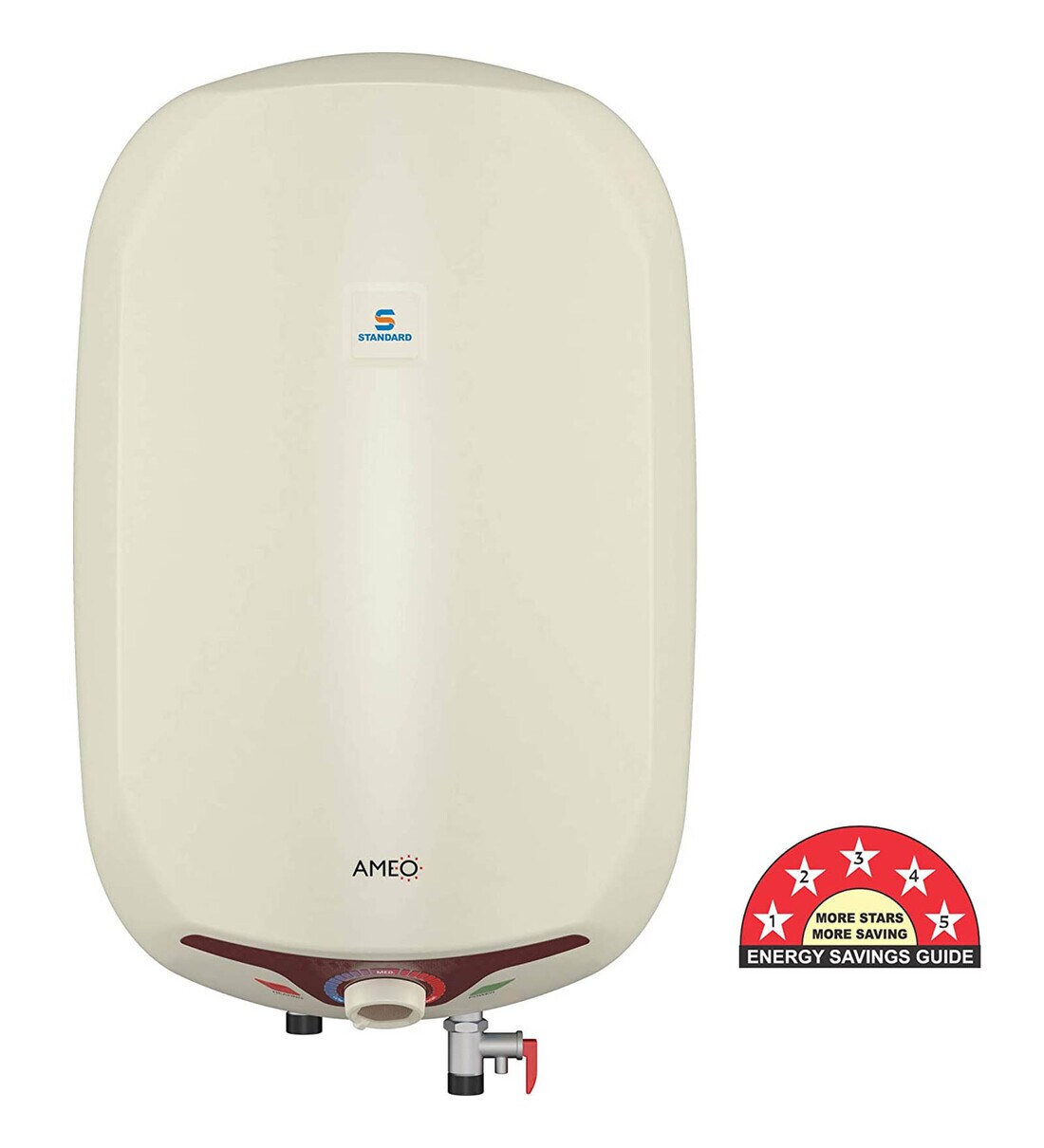 Buy STANDARD AMEO 15L 5 Star Rating Storage Water Heater (White u0026 Blue) at  48% OFF by Standard | Pepperfry