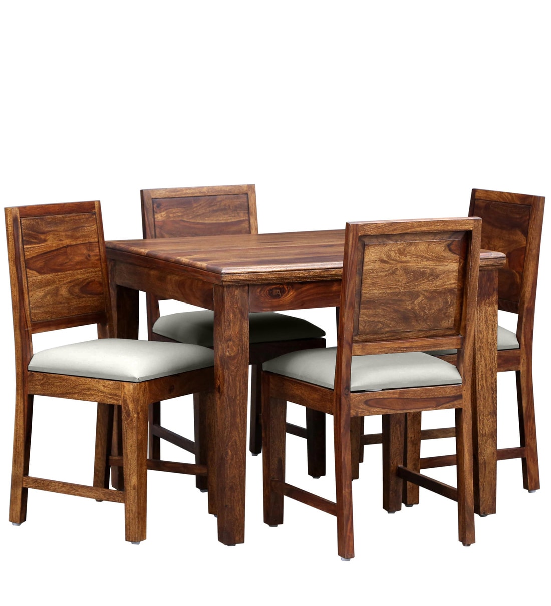 Buy Stanfield Solid Wood 4 Seater Dining Set in Provincial Teak Finish