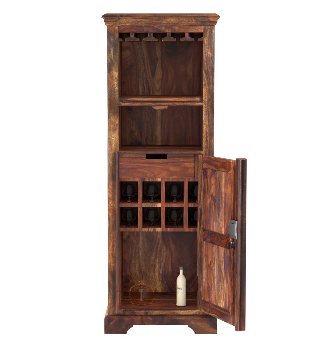 Buy Stanfield Solid Wood Bar Unit in Provincial Teak Finish By