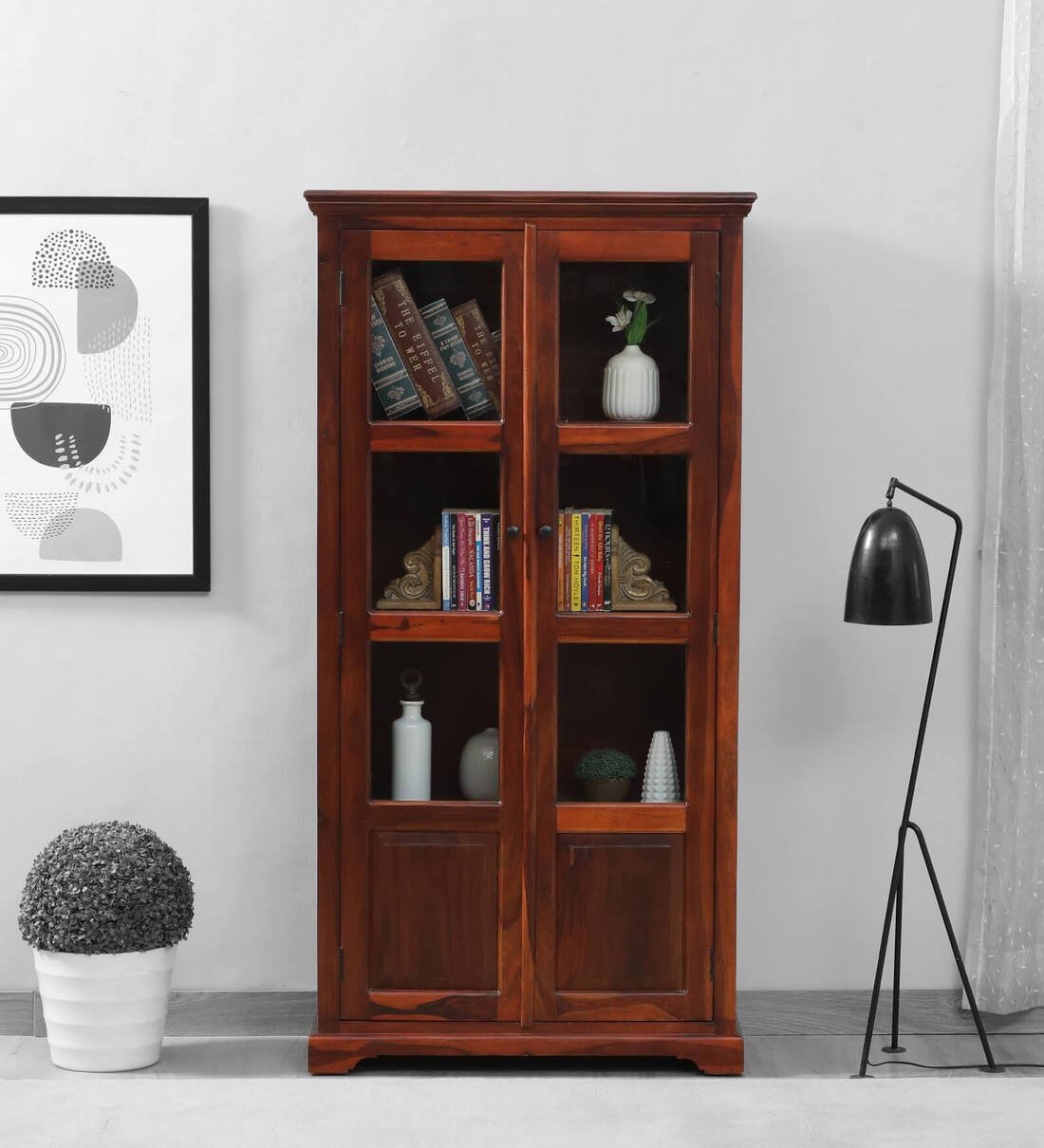 Buy Stanfield Sheesham Wood Crockery Unit In Scratch Resistant Honey Oak Finish At Off By