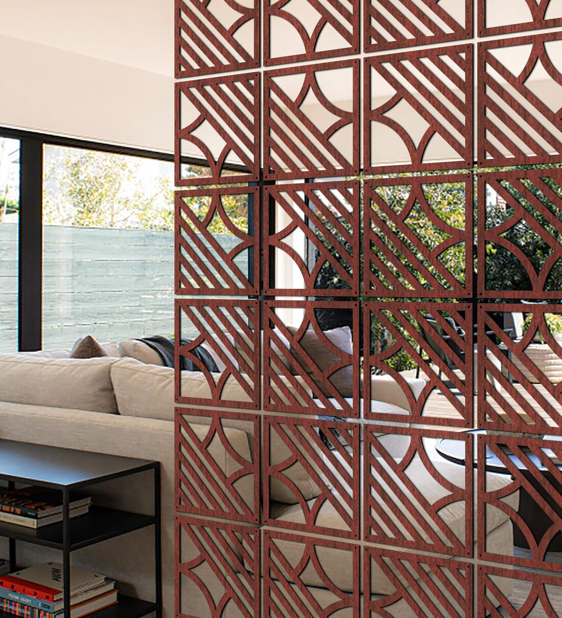 Buy Static (Set of 10) Brown Colour Engineered Wood Hanging Room