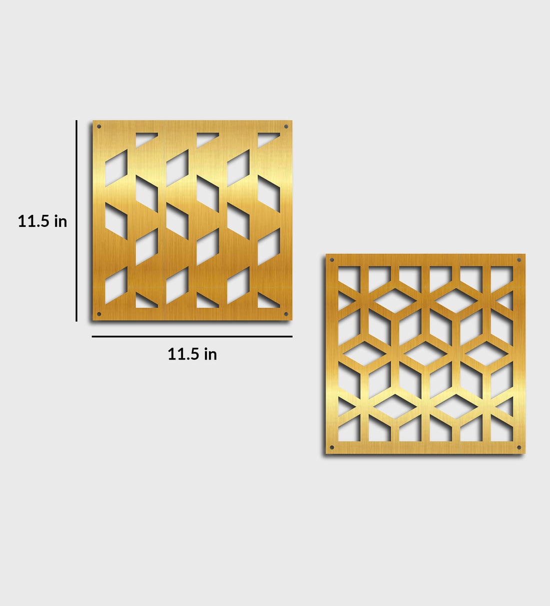 Buy Static (Set of 10) Gold Colour Acrylic Hanging Room Divider by